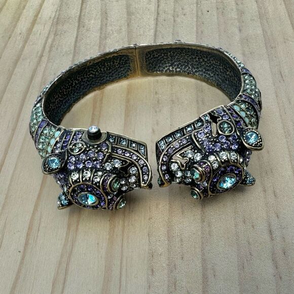 Heidi Daus “Glittering Guardian Fu Dog” ➕ Hidden Watch Statement Bracelet main image 7